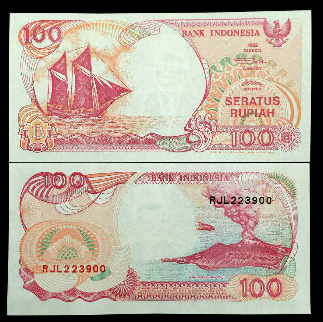 Indonesia 100 Rupiah Banknote World Paper Money UNC Currency Bill Note - Collectors Couch