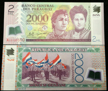 Load image into Gallery viewer, Paraguay 2000 Guaranies Polymer Banknote World Paper Money UNC Currency Bill