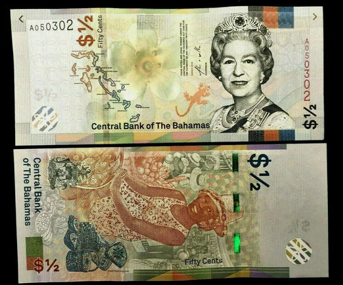 BAHAMAS 1/2 Dollar Year 2019 Banknote World Paper Money UNC