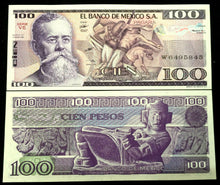 Load image into Gallery viewer, Mexico 100 Pesos 1981 Banknote World Paper Money aUNC