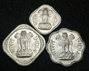 India - 1, 2, 5 PAISA 1967 Coin Set - Collectors Coins & Educational Gift