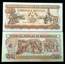 Load image into Gallery viewer, Mozambique 50 Meticais 1986 Banknote World Paper Money UNC Bill Note - Collectors Couch