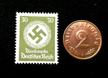 Load image into Gallery viewer, Rare Old WWII German War Coin Two Rp &amp; 30pf Stamp World War 2 Artifacts