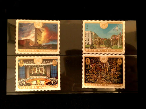 Fujeria Stamps Lot of 4 - Vintage Historical Stamps -  Antique Collectors Set - Collectors Couch