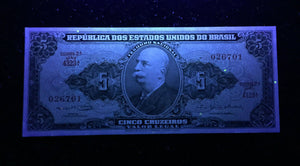 Brazil 5 Cruzeiros 1962 Banknote World Paper Money UNC Currency Bill Note