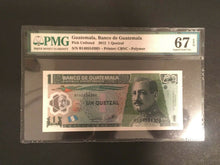Load image into Gallery viewer, Guatemala 1 Quatezal Banknote World Paper Money UNC PMG EPQ 67 Superb Gem - L2 - Collectors Couch