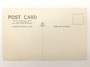 Antique WW1 Rare Postcard - American Attack on German Line - Historical Artifact