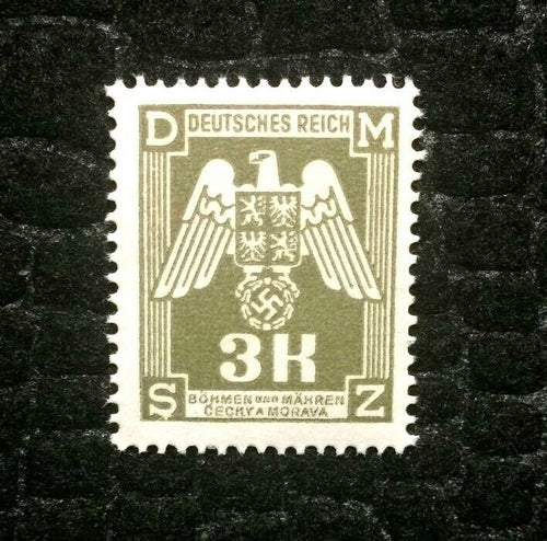 Rare Old Antique Authentic WWII Eagle Nazi Unused Stamp with SWASTIKA - 3K - Collectors Couch