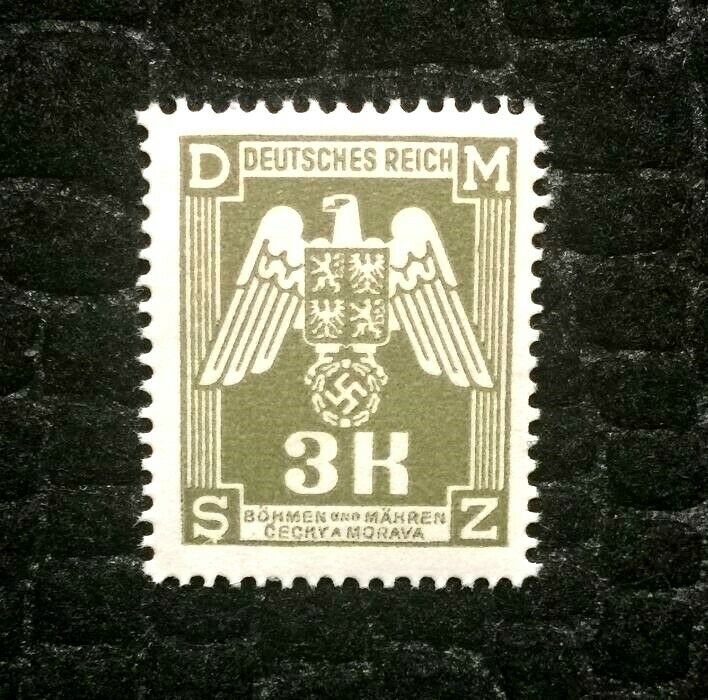 Rare Old Antique Authentic WWII Eagle Nazi Unused Stamp with SWASTIKA - 3K