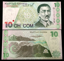 Load image into Gallery viewer, Kyrgyzstan 10 Som 1997 Banknote World Paper Money UNC Currency Bill Note