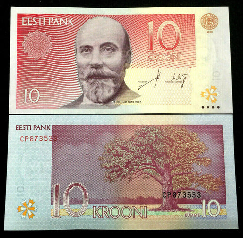 Estonia 10 Krooni 2007 Banknote World Paper Money UNC Currency Bill Note - Collectors Couch
