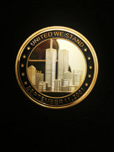 Load image into Gallery viewer, World Trade Center,Gold Plated Coin,September 11,Memory Token 9/11 &amp; Frame - Blk