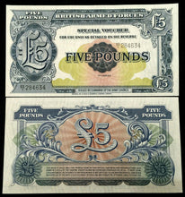 Load image into Gallery viewer, Great Britain / UK British Armed Forces 5 Pounds Banknote World Paper Money UNC - Collectors Couch