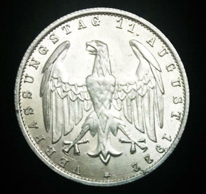 Historical Antique German - 3 Mark Coin-1922 A BERLIN - Hold a piece of History - Collectors Couch