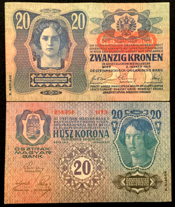 Austria 20 Krone 1913 P53 (FINE) Oesterreichisch-ungarische Bank - 100 Yrs Old