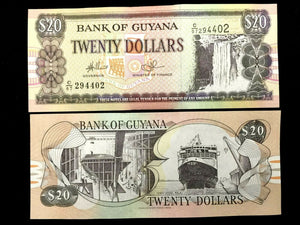 GUYANA 20 Dollars Year 2016 Banknote World Paper Money UNC