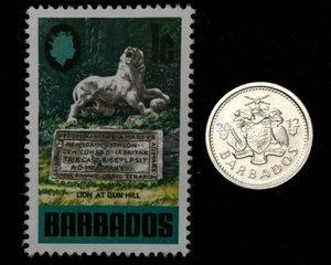 Barbados Collection - Unused Barbados Stamp & 10 Cent Coin - Educat. Gift