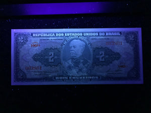 Brazil 2 Cruzados 1954 - 1958 Banknote World Paper Money UNC Currency Bill - Collectors Couch