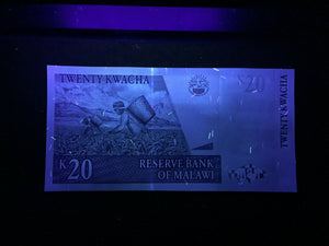 MALAWI 20 KWACHA Year 2009 Banknote World Paper Money UNC Currency Bill Note