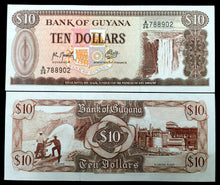 Load image into Gallery viewer, Guyana 10 Dollars Banknote World Paper Money UNC Currency Bill Note