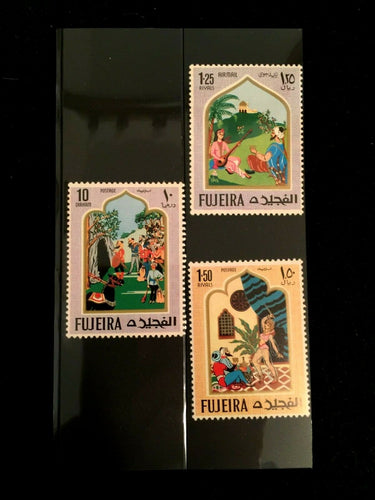 Fujeria Stamps Lot of 3 - Vintage Historical Stamps -  Antique Collectors Set - Collectors Couch