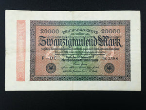 WW2  Rare 1RP German Coin and 2 Unused Stamps & German Bill in Holder.