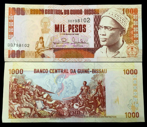 Guinea Bissau 1000 Pesos 1993 Banknote World Paper Money UNC Bill Note - Collectors Couch