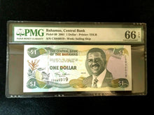 Load image into Gallery viewer, Bahamas 1 Dollar 2001 World Paper Money UNC Currency - PMG Certified