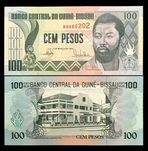 Guinea Bissau 100 Pesos Banknote World Paper Money UNC Bill Note