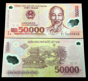 VIETNAM 50000 Dong Year 2016 Polymer Banknote World Paper Money UNC Currency - Collectors Couch