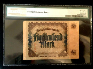 Rarest Historical 5000 German Marks 16/09/1922 - Uncirculated PMG Certified
