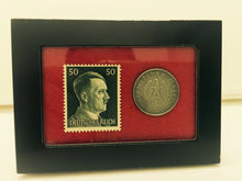 Load image into Gallery viewer, German WW2 Rare 10 Rp Coin with Stamp in a Secure Metal Disp Frame - Collectors Couch