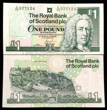 Load image into Gallery viewer, Scotland Royal Bank 1 Pound 2001 Banknote World Paper Money UNC Currency Bill - Collectors Couch