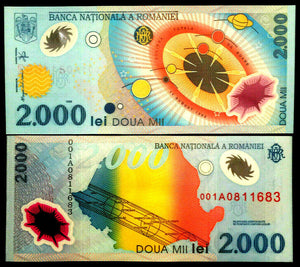 Romania 2000 Lei 1999 Banknote World Paper Money UNC Currency Bill Note - Collectors Couch