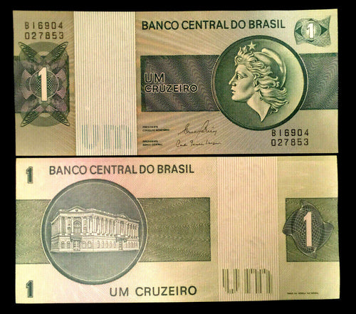 Brazil 1 Cruzerios 1980 Banknote World Paper Money UNC Currency Bill Note - Collectors Couch