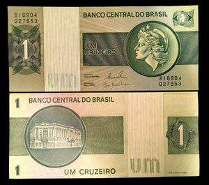 Brazil 1 Cruzerios 1980 Banknote World Paper Money UNC Currency Bill Note