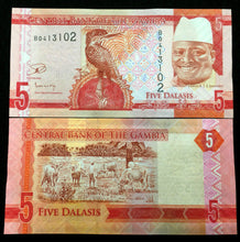 Load image into Gallery viewer, Gambia 5 Dalasis 2015 Banknote World Paper Money UNC Currency Bill Note