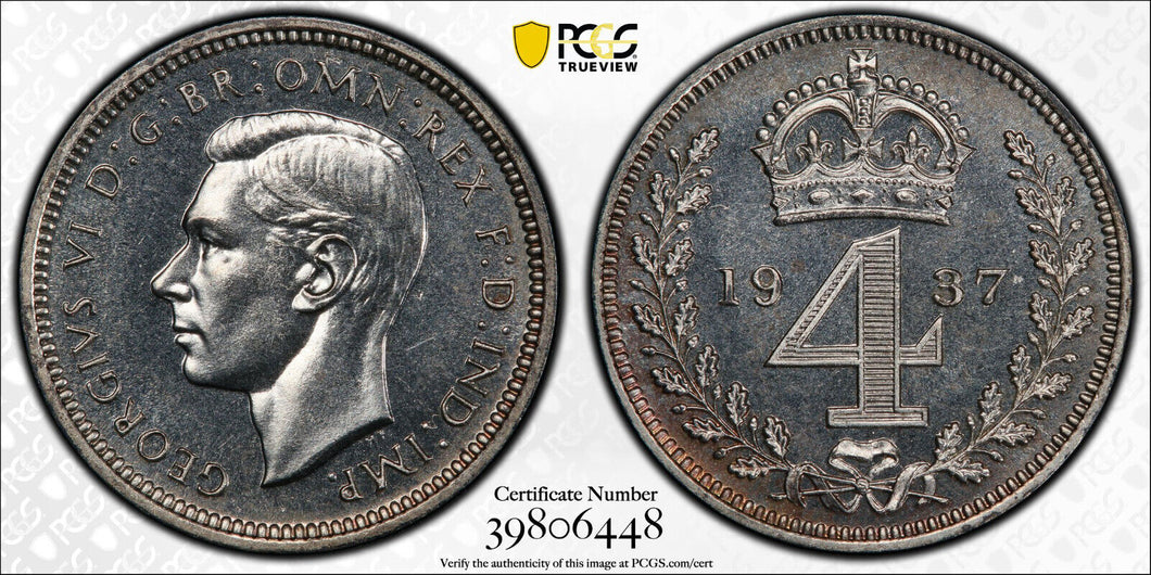 Great Britain 1937 Silver Shilling PCGS PR65 English Reverse