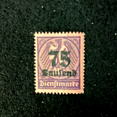 Germany 50 M Dienftmarke Stamp With Override Mint