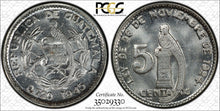 Load image into Gallery viewer, Guatemala 5 Centavos 1945 PCGS MS66