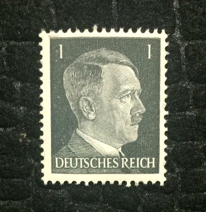 Rare Old German Authentic WWII Unused Hitler Stamp - 1K