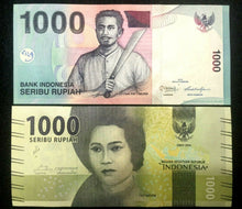 Load image into Gallery viewer, Indonesia Note TWO 1000 Rupiah Banknote Currency BILLS UNC - Collectors Bills