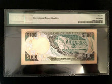 Load image into Gallery viewer, Jamaica $100 1986 World Paper Money UNC Currency - PMG Certified - Collectors Couch