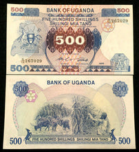 Load image into Gallery viewer, Uganda 500 Shillings 1986 Banknote World Paper Money UNC Currency Bill Note