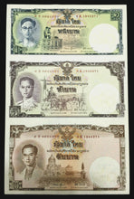Load image into Gallery viewer, Thailand 1, 5, 10 Baht Uncut P 117 Comm Banknote World Paper Money aUNC Currency