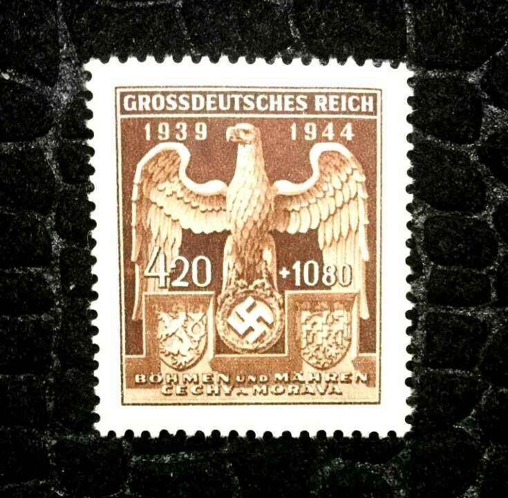 Rare Famous WWII German Nazi Stamp with Golden Eagle & Swastika - WWII Era