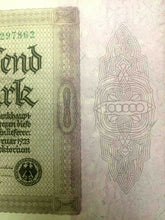 Load image into Gallery viewer, Authentic German - 100000 Reichsbanknotes Berlin 1 Feb 1923 - Historical Bill