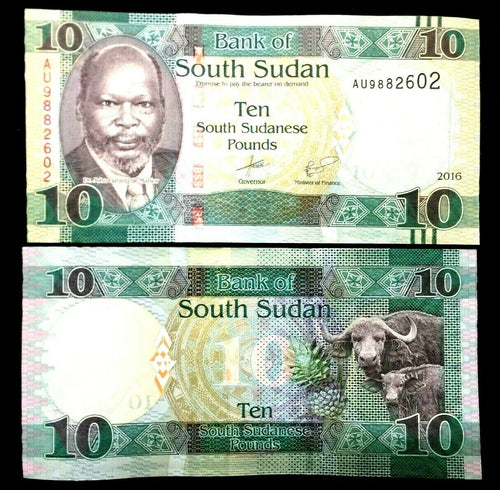 South Sudan 10 Pounds 2016 Banknote World Paper Money UNC Currency Bill Note - Collectors Couch