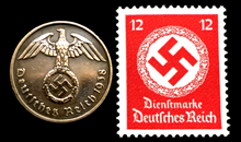 Load image into Gallery viewer, Rare Nazi Third Reich 2 Reichspfennig Copper Coin with Swastika &amp; Stamp - WW2 Artifacts