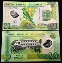 Load image into Gallery viewer, Gambia 20 Dalasis 2014 Polymer Banknote World Paper Money UNC Currency Bill Note